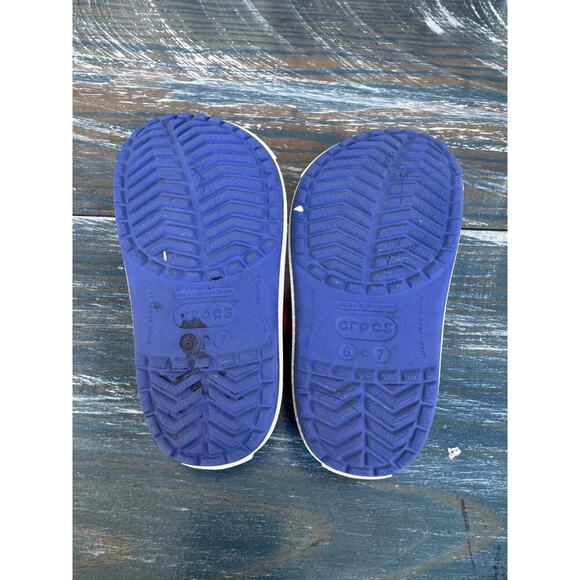 Crocs, Blue & Red Kids/Toddler shoes, size 6/7 - Picture 8 of 9